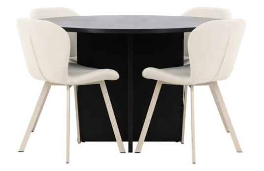 Spisegruppe Venture Home Strada Ø120 cm med 4st Lilja Spisestoler