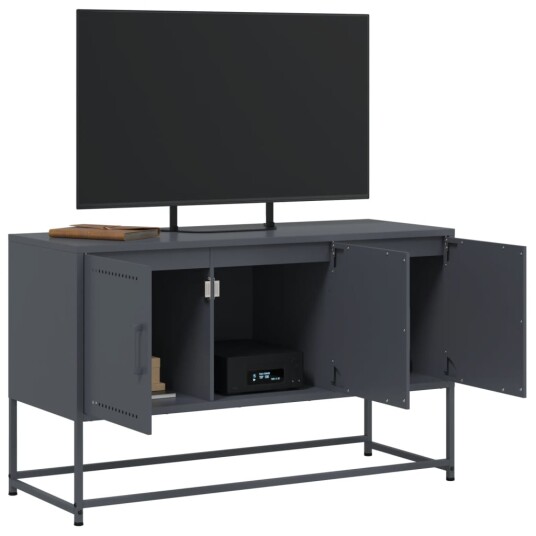  TV-benk antrasitt 100,5x39x60,5 cm stål 846478