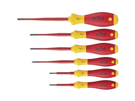 Wiha SoftFinish 1000V Torx Skrutrekkersett for Elektrisk Arbeid - 6 Deler