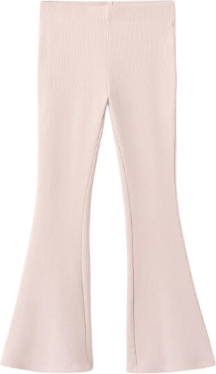 Mango Ribbed Flared Leggings Pink 128