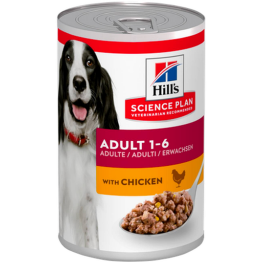Adult Savory Chicken Canned Wet Dog Food 370 G X 12 Hund Hundefôr Våtfôr Hills Science Plan