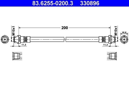 Bremseslange ATE 83.6255 0200.3