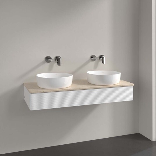 Villeroy & Boch Antao Servantskap med 1 skuff 120x50x19 cm m/lys Hvit Matt/Crème Villeroy & Boch Antao Servantskap med 1 skuff 120x50x19 cm m/lys Hvit Matt/Crème