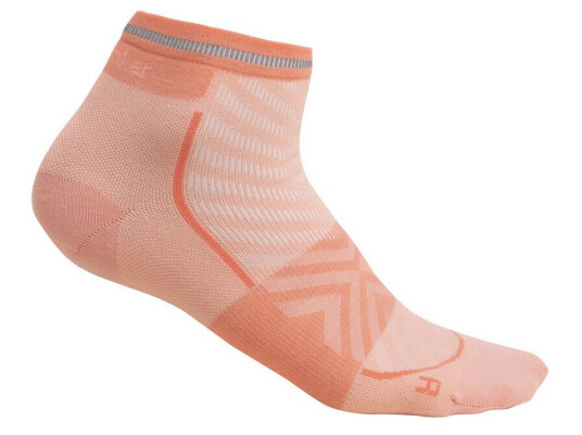 Icebreaker Women's Merino Run+ Ultralight Mini Glow/Tang 41-43, Glow/Tang