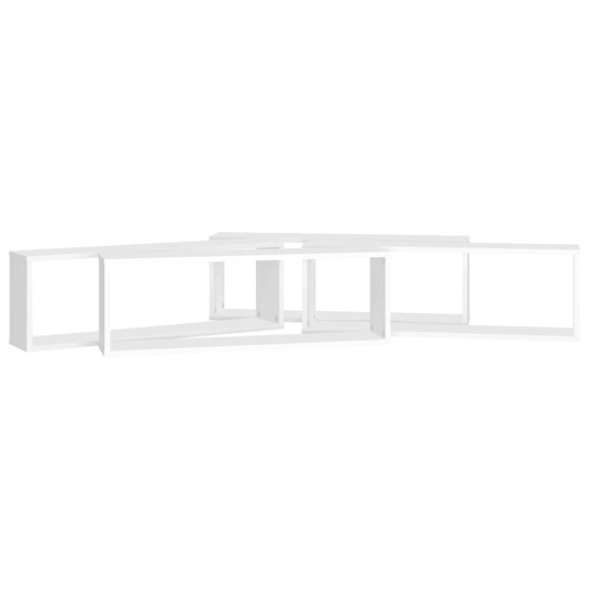 vidaXL Vegghyller kubeformet 4 stk hvit 80x15x26,5 cm sponplate vidaXL Vegghyller kubeformet 4 stk hvit 80x15x26,5 cm sponplate