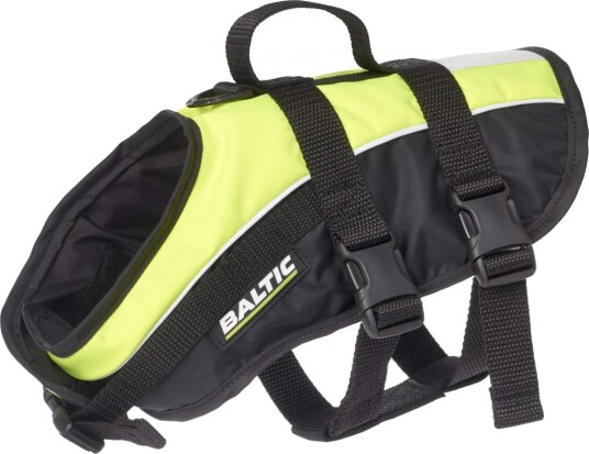 Redningsvest for kjæledyr BALTIC Mascot dog Buoyancy aid Black/UV-yellow 8-15 kg