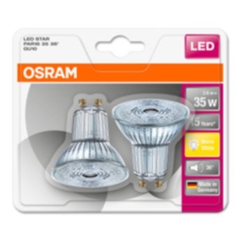 OSRAM OSRAM LED Star PAR16 2,6W/827 GU10 2-Pakkaus OSRAM OSRAM LED Star PAR16 2,6W/827 GU10 2-Pakkaus