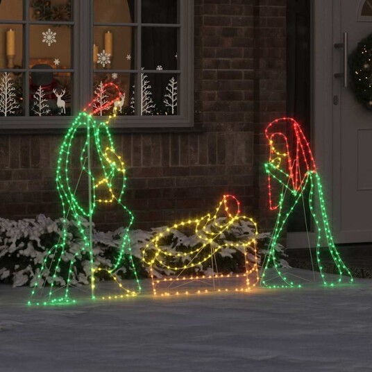 Belyst Krybbesett med 550 LED Flerfarget 112 x 72 cm PVC Belyst Krybbesett med 550 LED Flerfarget 112 x 72 cm PVC