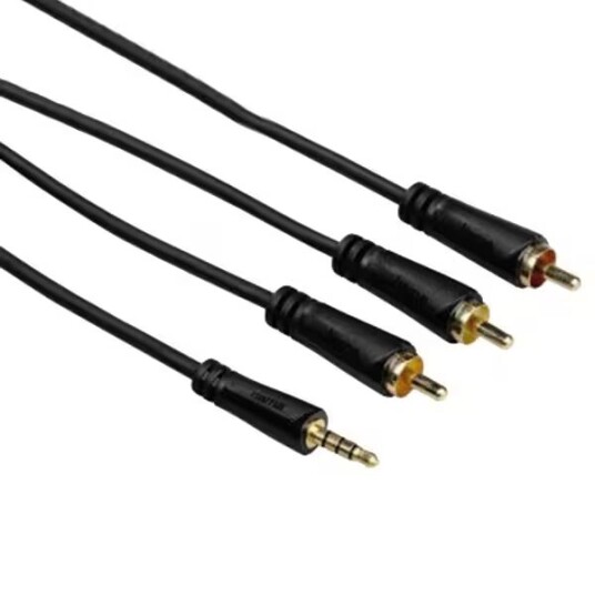 Hama 1.5m Lydkabel 3.5mm til 3 RCA Svart