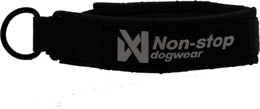 Non-Stop Dogwear Solid Hundehalsbånd 49 cm Svart med Halv Choke Funksjon