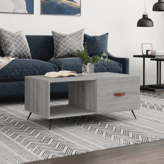 Salongbord grå sonoma 90x50x40 cm konstruert tre 8720845441067