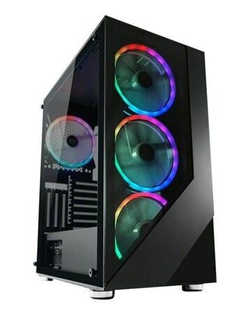 LC Power Gaming 803B Shaded_X Midi Tower Kabinett Svart med Herdet Glass