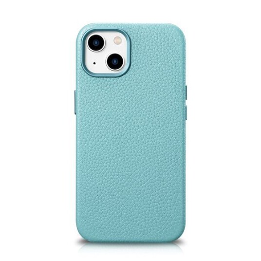 Icarer Litchi Premium Lærveske Iphone 14 Plus Magnetisk Lærveske Med Magsafe Grønn (Wmi14220711-Gn)