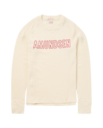 Amundsen Hero"s Hide Crew Neck Dame Natural/Logo XS