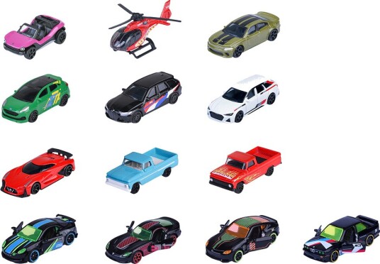 Majorette Neon Racers 13-Pack Metallbiler