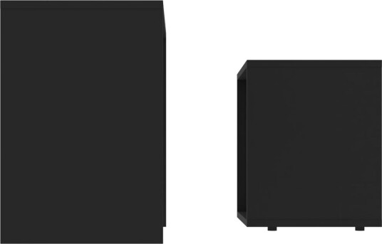 vidaXL Salongbordsett svart 48x30x45 cm sponplate