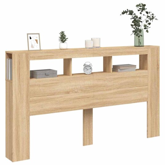 Sengegavl med LED sonoma eik 180x18,5x103,5 cm konstruert tre 8721012259447
