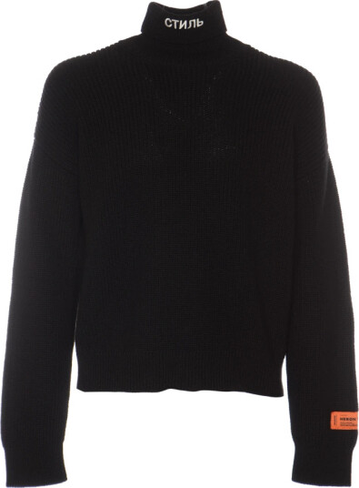 Heron Preston Herre Strikkevarer Svart M, Heron Preston Herre Strikkevarer Svart M,