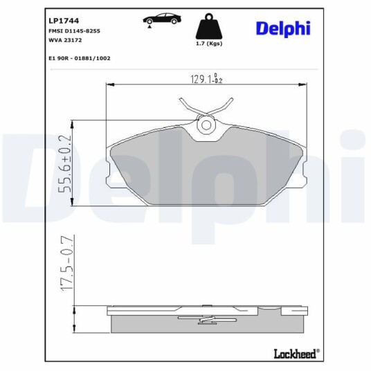 Bremseklosser DELPHI LP1744