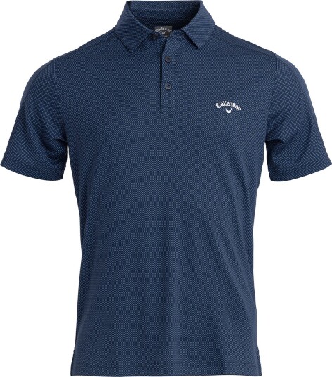 Callaway Ss 2 Color Jacquard Polo Blå Golf pologenser herre Peacoat Small Callaway Ss 2 Color Jacquard Polo Blå Golf pologenser herre Peacoat Small