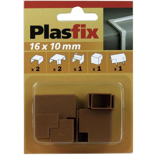 Plasfix 3420 9G Skjøteog hjørnebiter til Plasfix 16 x 10 mm Teakfarget Installasjonsmaterial