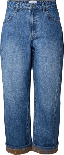 YAS Yaslua Hw Fold Up Barrel Jeans S.   D2D   Blue   28 x 32