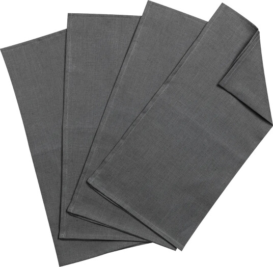 Scandi Living Clean servietter 45 x 45 cm 4 stk. charcoal Scandi Living Clean servietter 45 x 45 cm 4 stk. charcoal
