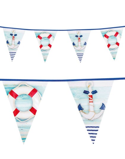 Maritimt Flaggbanner 6 Meter Sailor Party