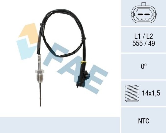 Sensor, eksostemperatur FAE 68648