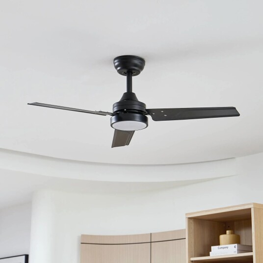 Lindby LED-takvifte Aerallo, svart, CCT, stillegående
