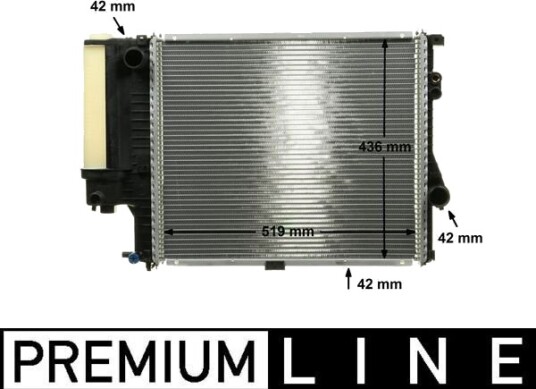 Radiator, motorkjøling MAHLE CR 244 000P