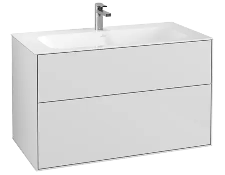 Villeroy & Boch  Finion Servantskap m/2 skuffer 996x591 mm m/lys Hvit Høyglans lakk