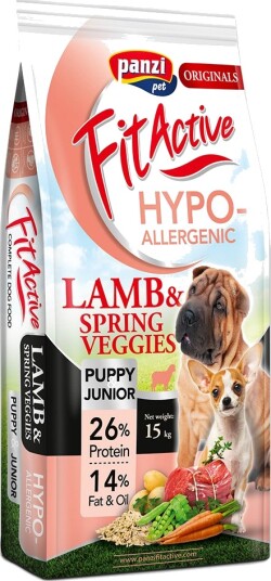 Fitactive Tørrfôr Hypoallergenic Puppy Originals Og Vårgrønnsaker Activbiome+ Blanding Lam 2 X 15 kg