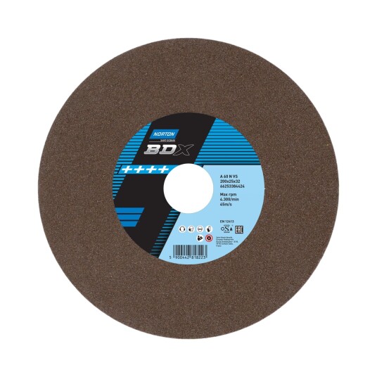 Norton Slipeskive BDX 200x25x32/20 A 60 NVS Brun Norton Slipeskive BDX 200x25x32/20 A 60 NVS Brun