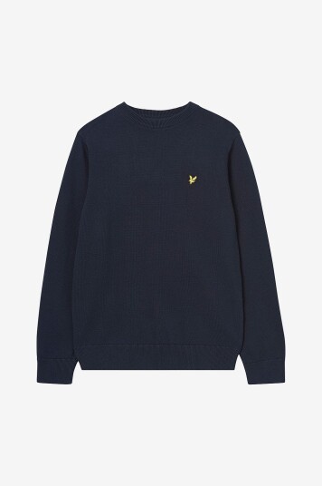 Lyle & Scott Genser Cotton Crew Neck Jumper Blå