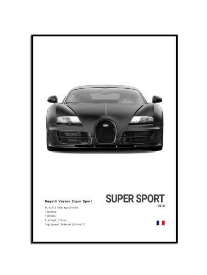 Plakat Bugatti Veyron Super Sport