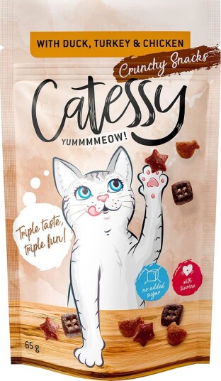 Catessy Crunchy Snacks and & kylling kalkun 65 g