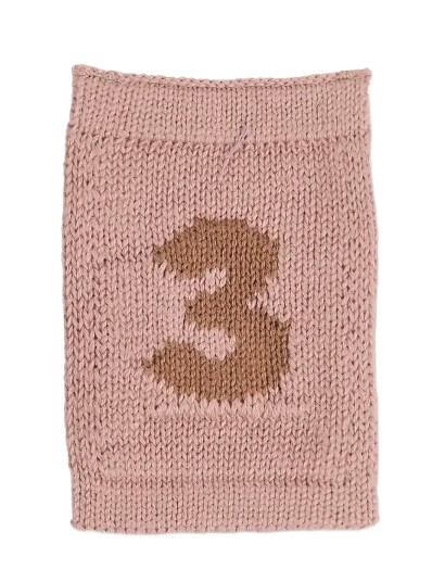 Smallstuff Knitted Flag 3 Rose Pink ONE SIZE