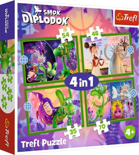 Trefl Diplodocus Puslespillsett 4 i 1