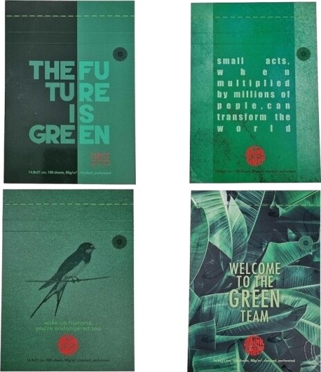The Promised Land Notebook A5/100K Rutenett Flexi Think Green 10 Stk