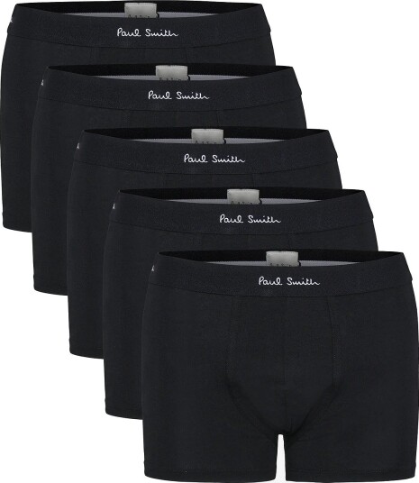 PS Paul Smith Men Trunk 5 Pack Plain - BLACK - L