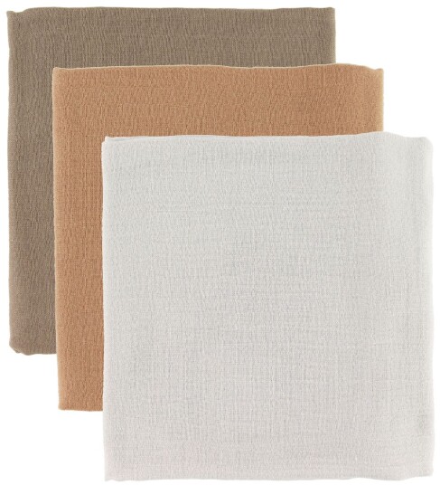 That"s Mine Muslin Pack Of 3 Feather Grey/Brown/Golden Mist - Brown - ONE SIZE