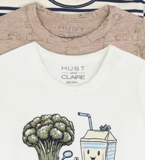 Hust and Claire Gensere - 3-pack - HC Albert med Friends - Ivory - Hust and Claire - 56 - Genser Brun Hvit
