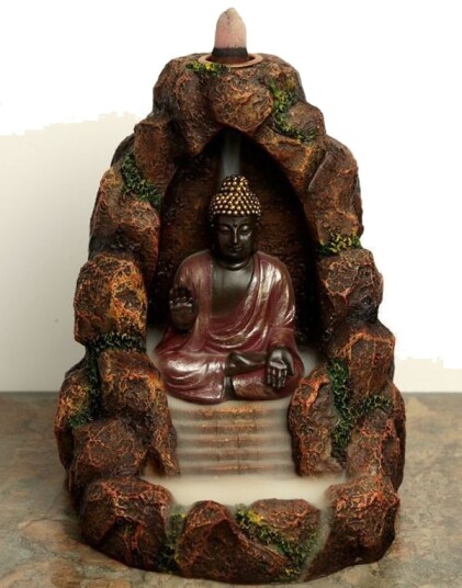 Thai Buddha Backflow Røkelsesbrenner 17 cm