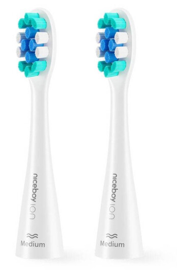 Niceboy ION Sonic Tandbørstehoveder 2-pak Medium Hvid Niceboy ION Sonic Tandbørstehoveder 2-pak Medium Hvid