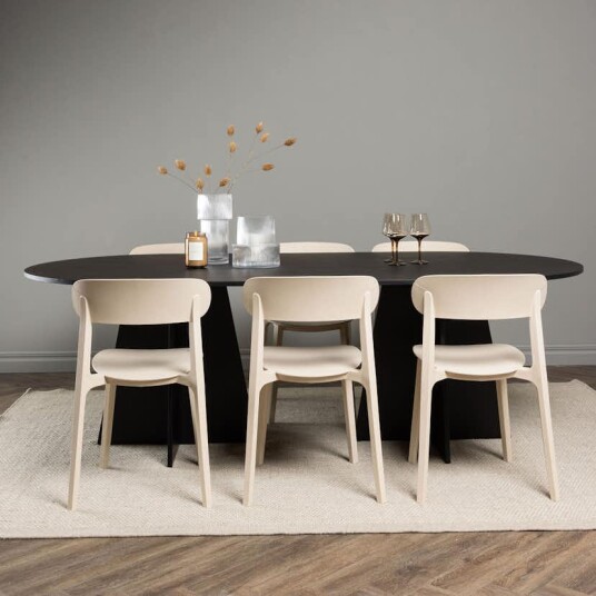 Venture Home Spisegruppe Venture Home Bootcut Oval med 6 stk Åstol GR23287