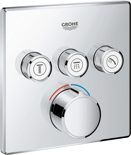 Grohe SmartControl Innebygd Termostat Med 3 Ventiler
