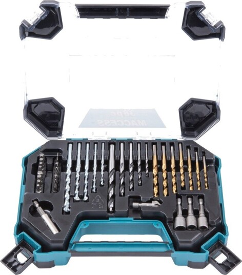 Makita 38 Deler Bit- og Bor-/Skruetrekkersett for Elektroverktøy Makita 38 Deler Bit- og Bor-/Skruetrekkersett for Elektroverktøy