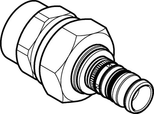 50 mm x 2" union med muffe RG Mepla