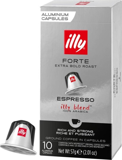 Nespresso illy Espresso Forte til Nespresso. 10 kapsler Nespresso illy Espresso Forte til Nespresso. 10 kapsler